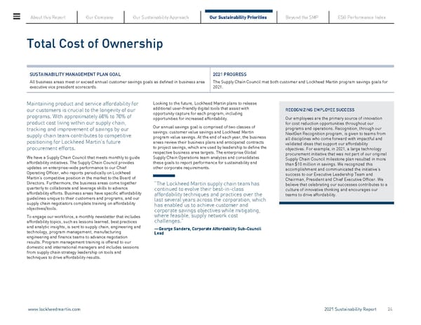 Lockheed Martin Sustainability Report - Page 24