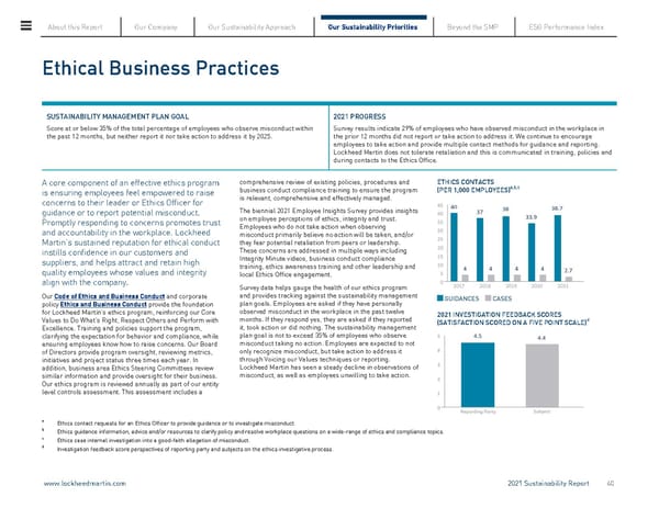 Lockheed Martin Sustainability Report - Page 40