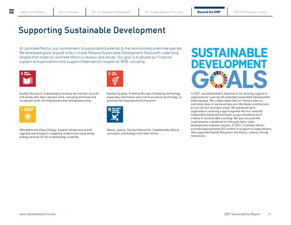 Lockheed Martin Sustainability Report - Page 44