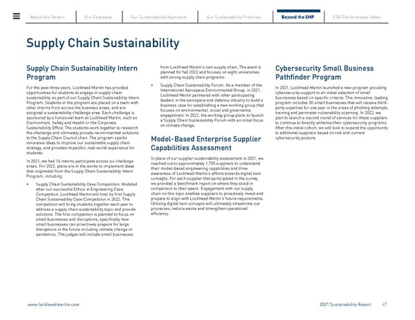 Lockheed Martin Sustainability Report - Page 47