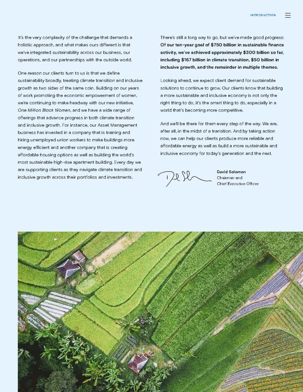 Goldman Sachs Group Sustainability Report - Page 5