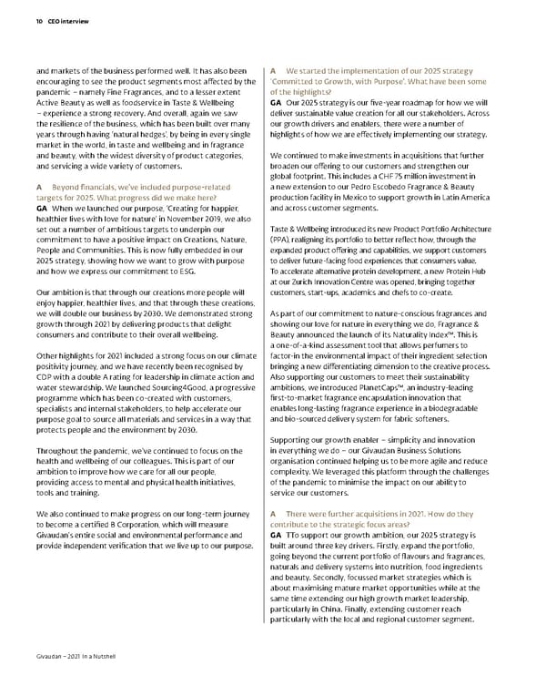 Givaudan 2021 In a Nutshell Flipbook - Page 12