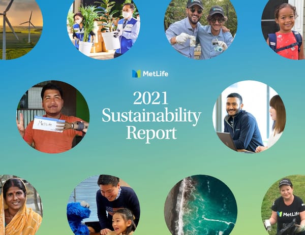 MetLife Sustainability Report - Page 1