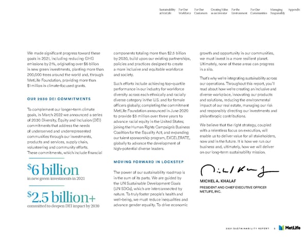 MetLife Sustainability Report - Page 7