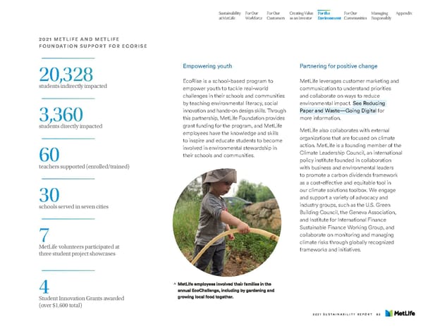 MetLife Sustainability Report - Page 64