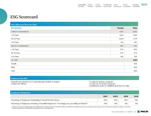 MetLife Sustainability Report - Page 143