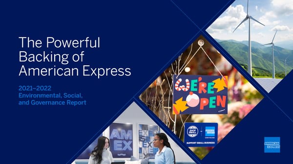 American Express ESG Report - Page 1