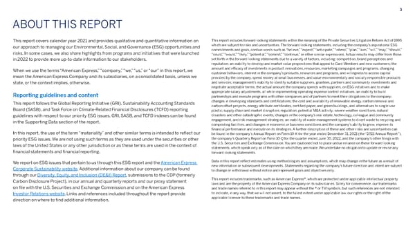 American Express ESG Report - Page 3