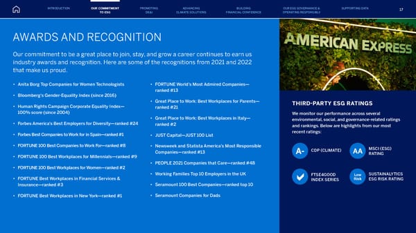 American Express ESG Report - Page 17