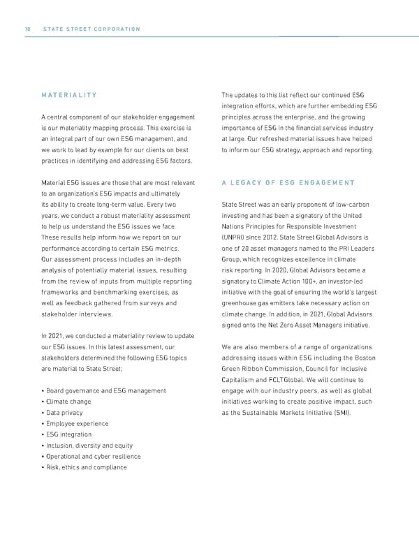 State Street ESG Report - Page 20