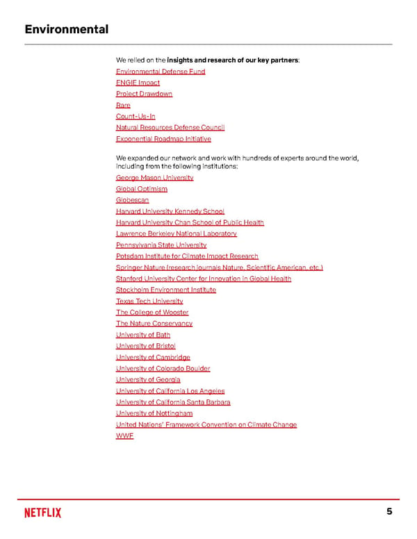 Netflix ESG Report - Page 5
