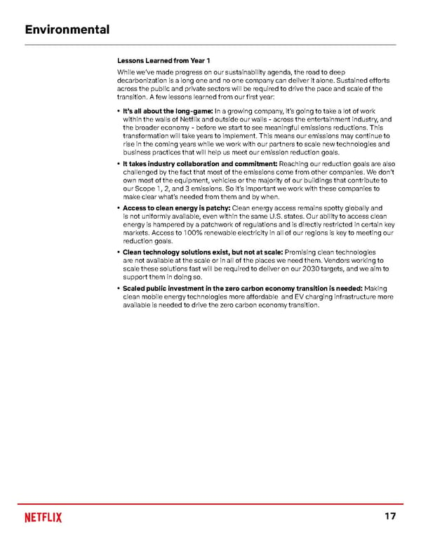 Netflix ESG Report - Page 17