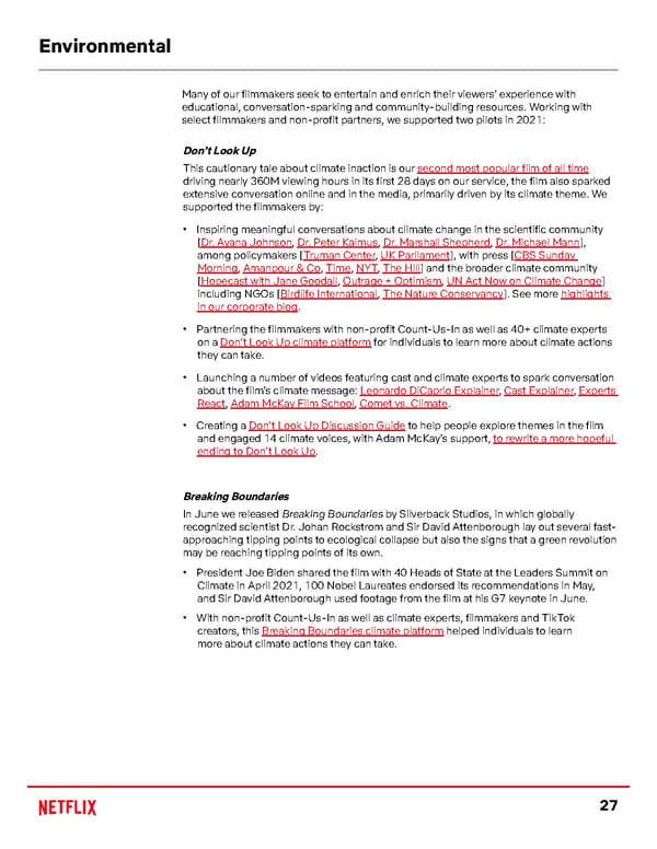 Netflix ESG Report - Page 27