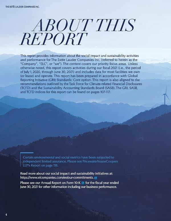 Estee Lauder Companies Sustainability Report - Page 5