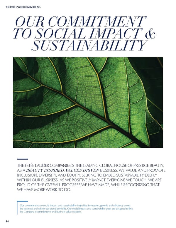 Estee Lauder Companies Sustainability Report - Page 15