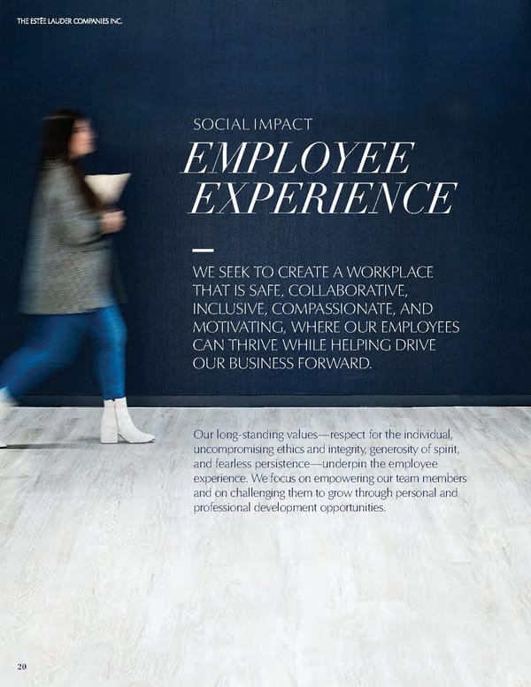 Estee Lauder Companies Sustainability Report - Page 21