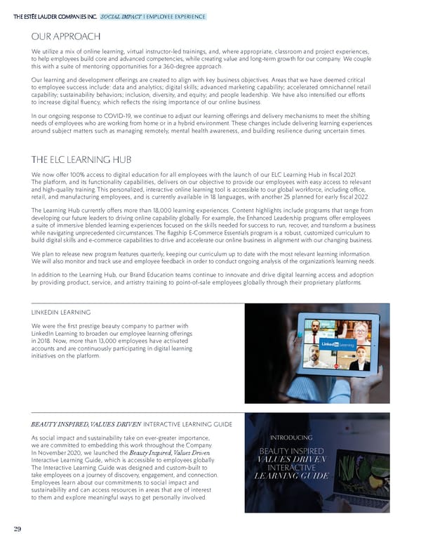 Estee Lauder Companies Sustainability Report - Page 30