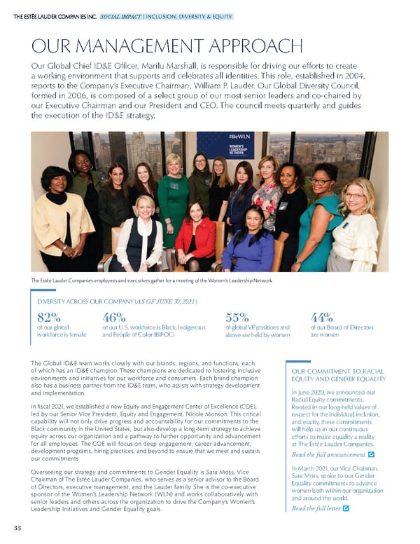 Estee Lauder Companies Sustainability Report - Page 34