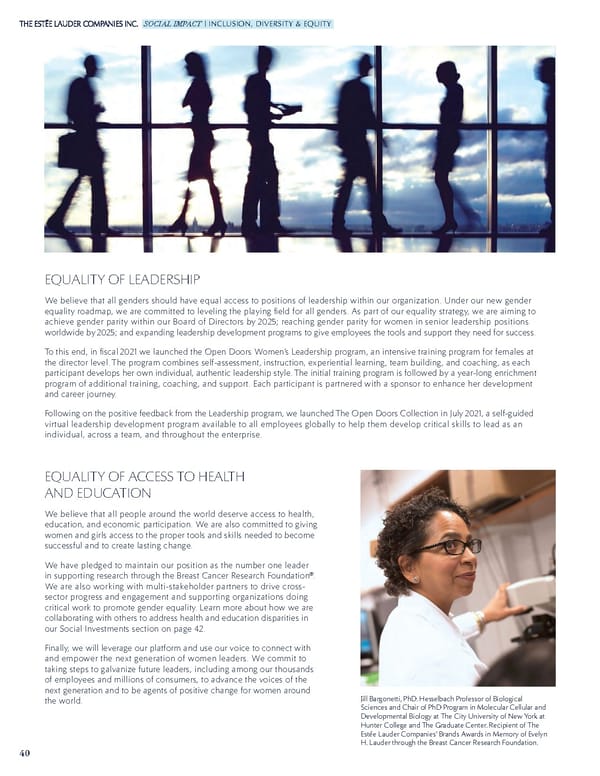 Estee Lauder Companies Sustainability Report - Page 41