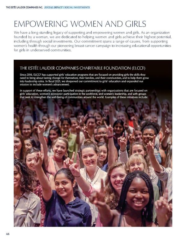 Estee Lauder Companies Sustainability Report - Page 47