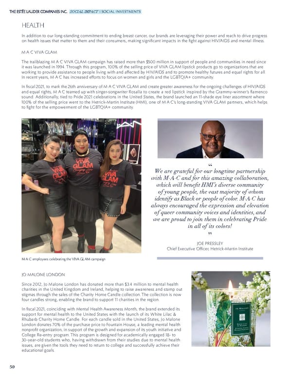 Estee Lauder Companies Sustainability Report - Page 51