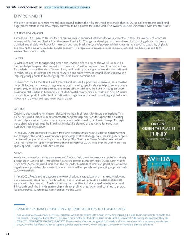 Estee Lauder Companies Sustainability Report - Page 52