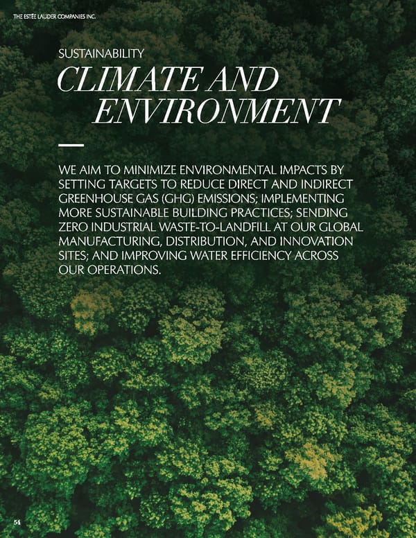 Estee Lauder Companies Sustainability Report - Page 55