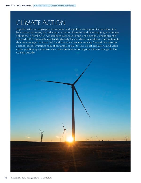 Estee Lauder Companies Sustainability Report - Page 57