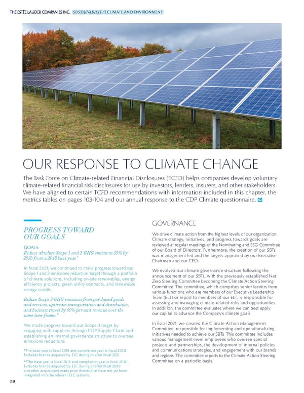 Estee Lauder Companies Sustainability Report - Page 59