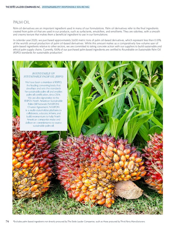 Estee Lauder Companies Sustainability Report - Page 75