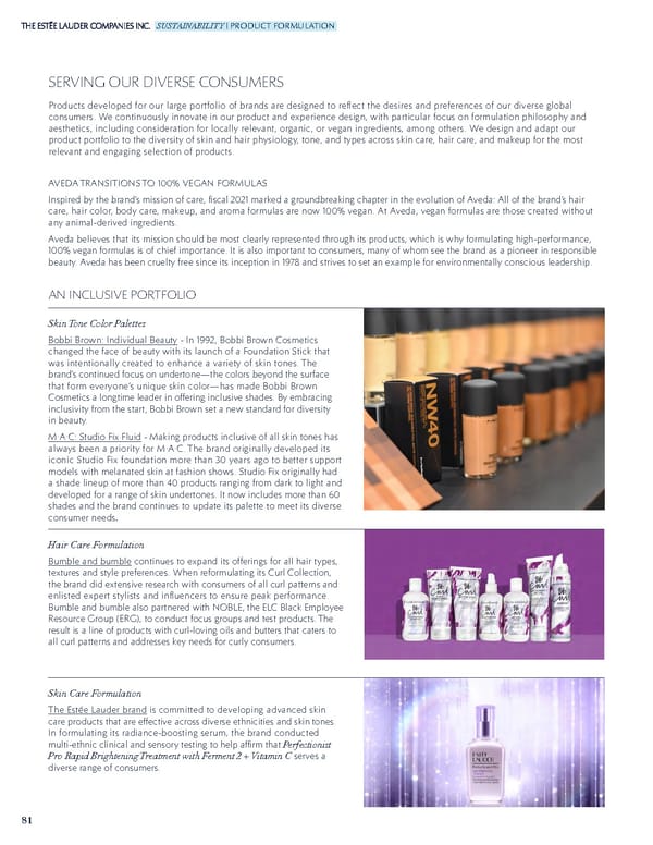 Estee Lauder Companies Sustainability Report - Page 82