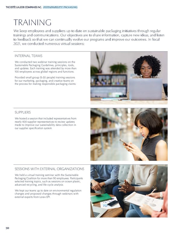 Estee Lauder Companies Sustainability Report - Page 91