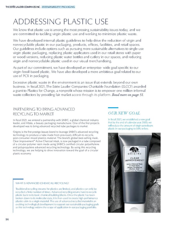 Estee Lauder Companies Sustainability Report - Page 92