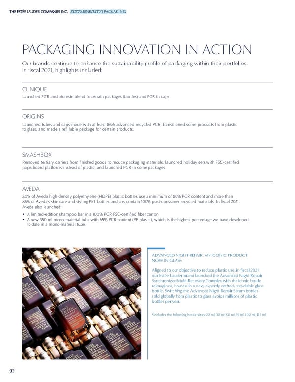 Estee Lauder Companies Sustainability Report - Page 93