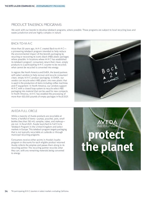 Estee Lauder Companies Sustainability Report - Page 95