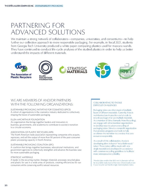 Estee Lauder Companies Sustainability Report - Page 96