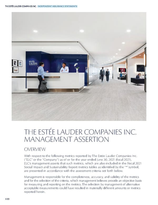 Estee Lauder Companies Sustainability Report - Page 120