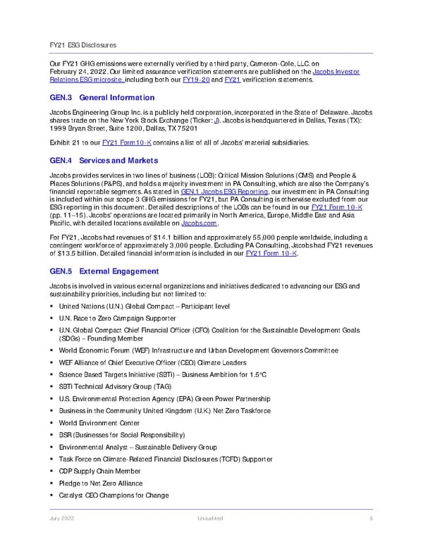 Jacobs Engineering Group ESG Disclosures - Page 7