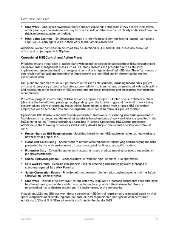 Jacobs Engineering Group ESG Disclosures - Page 44