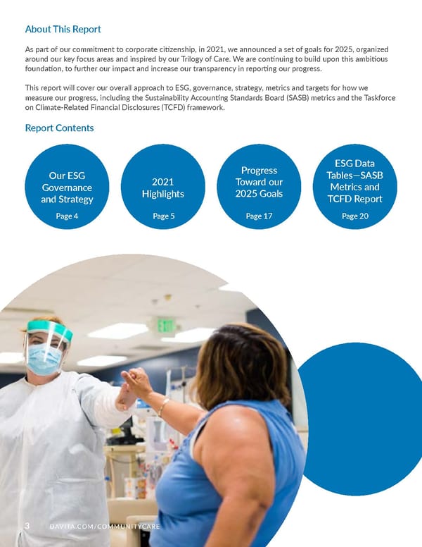 DaVita Kidney Care ESG Report - Page 3