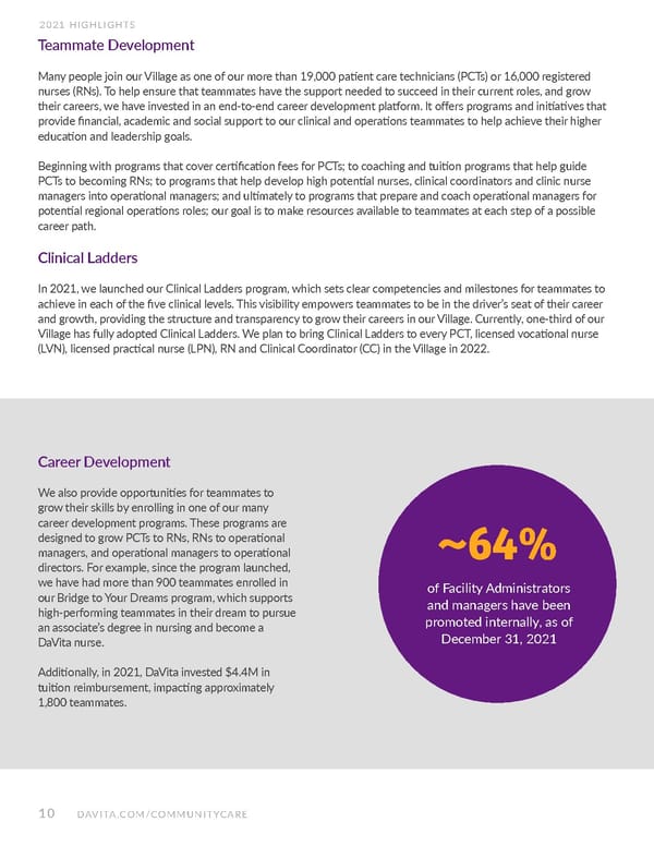 DaVita Kidney Care ESG Report - Page 10