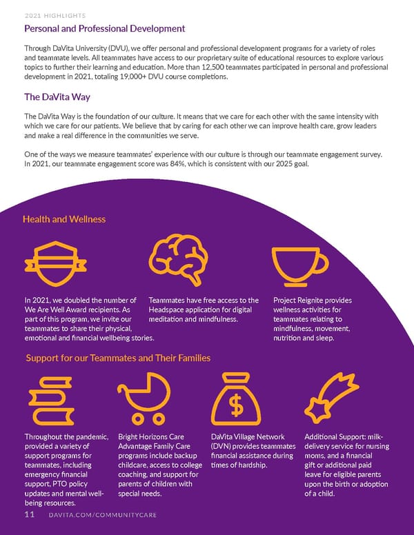 DaVita Kidney Care ESG Report - Page 11