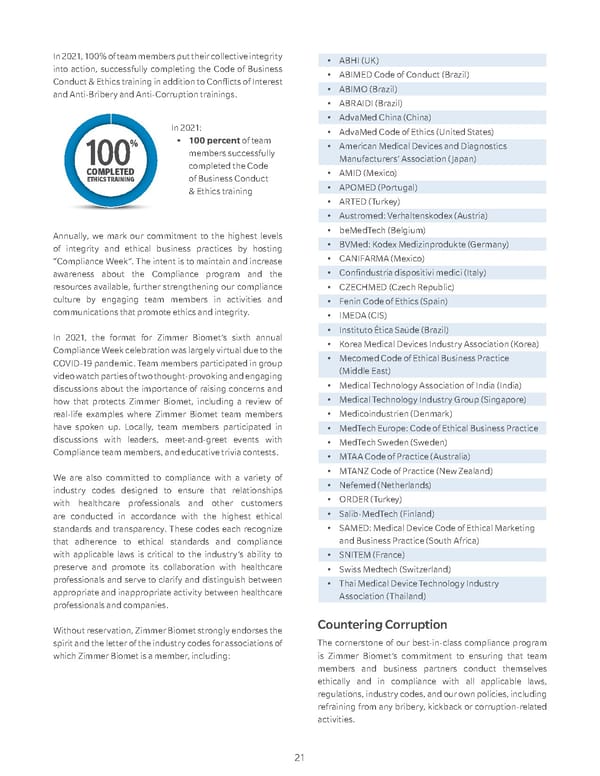 ZimmerBiomet Sustainability Report - Page 23