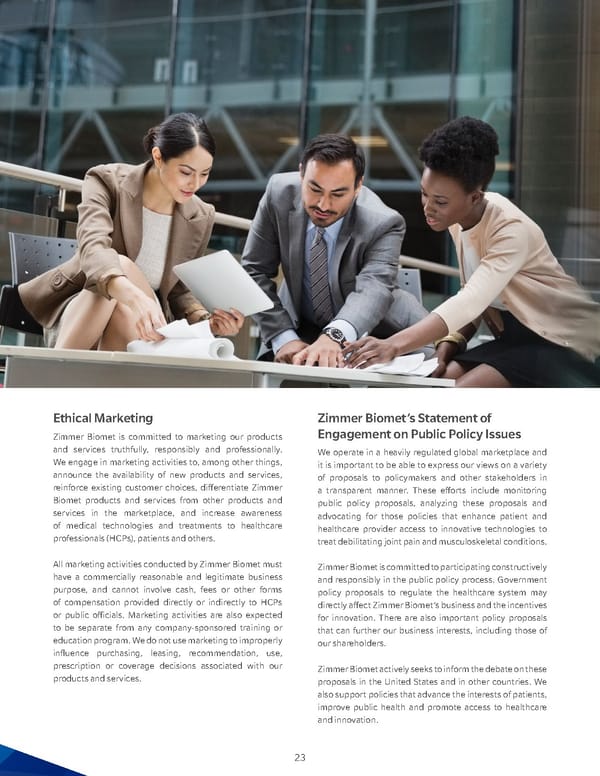 ZimmerBiomet Sustainability Report - Page 25