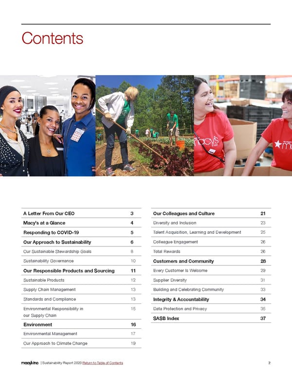 Macy's Inc. Sustainability Report - Page 2