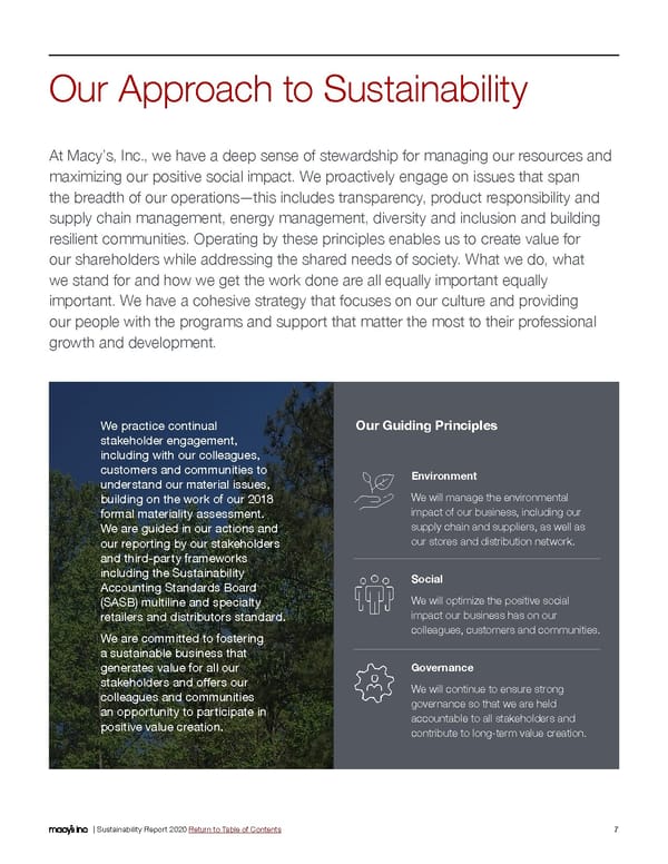 Macy's Inc. Sustainability Report - Page 7