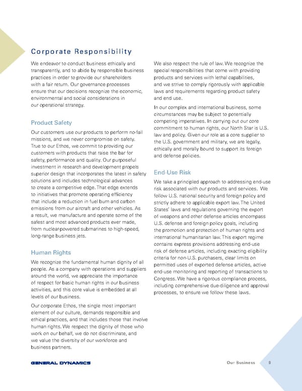 General Dynamics Sustainability Report - Page 9