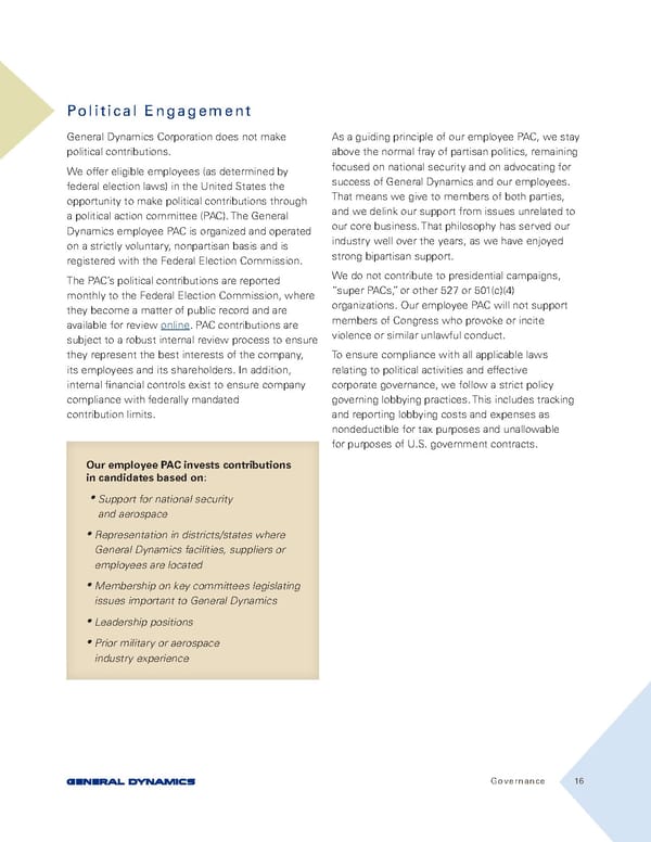 General Dynamics Sustainability Report - Page 16