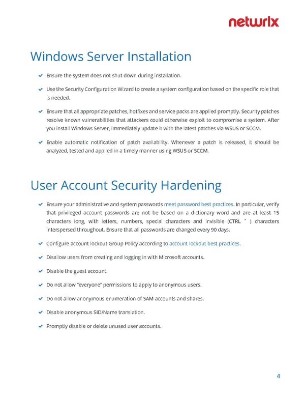 Windows Server Hardening Checklist - Page 4