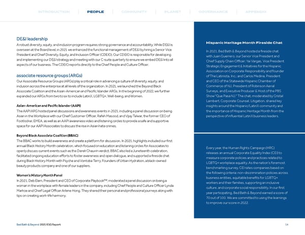 Bed, Bath and Beyond ESG Report - Page 15